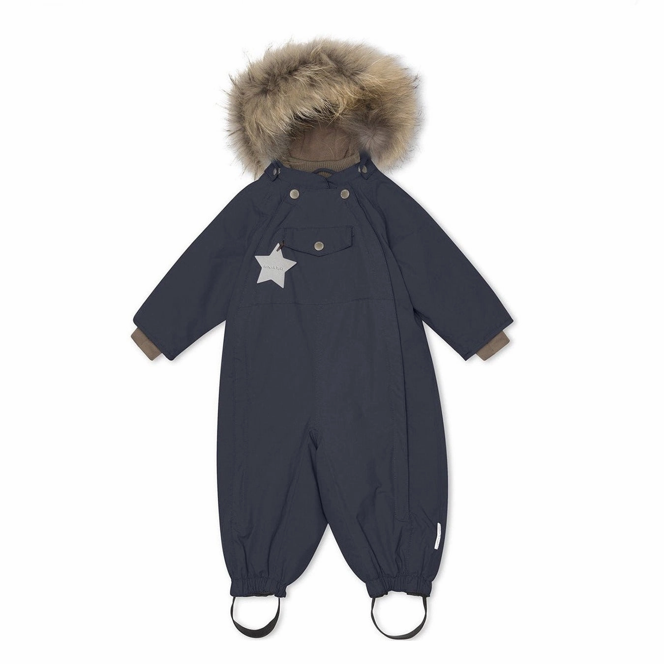 MINI A TURE Kids MATWISTI Snowsuit w/ Fur Hat - Blue Night Active