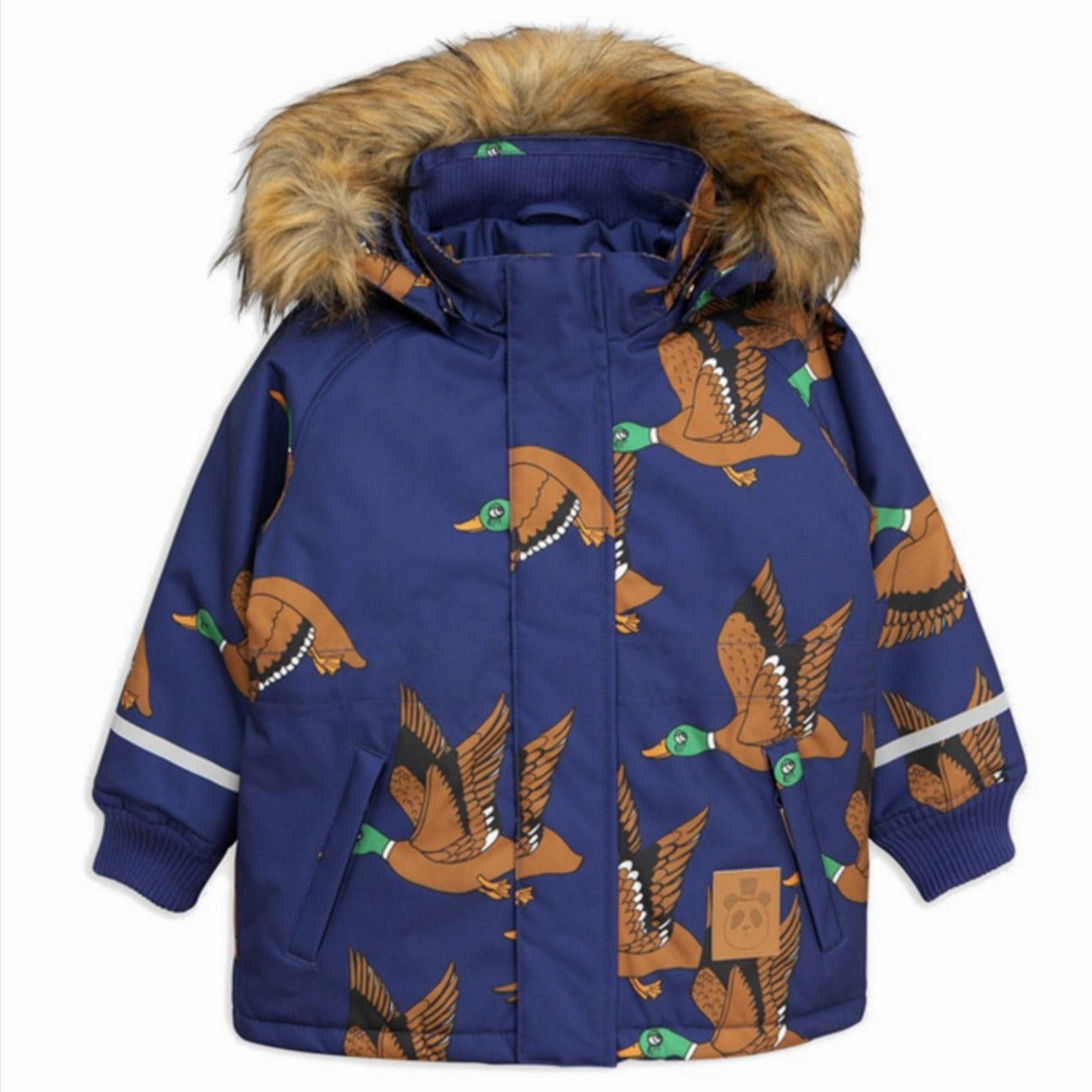 best - selling hypoallergenic Mini Rodini Kids K2 Wild Duck Padded Parka Jacket in Navy