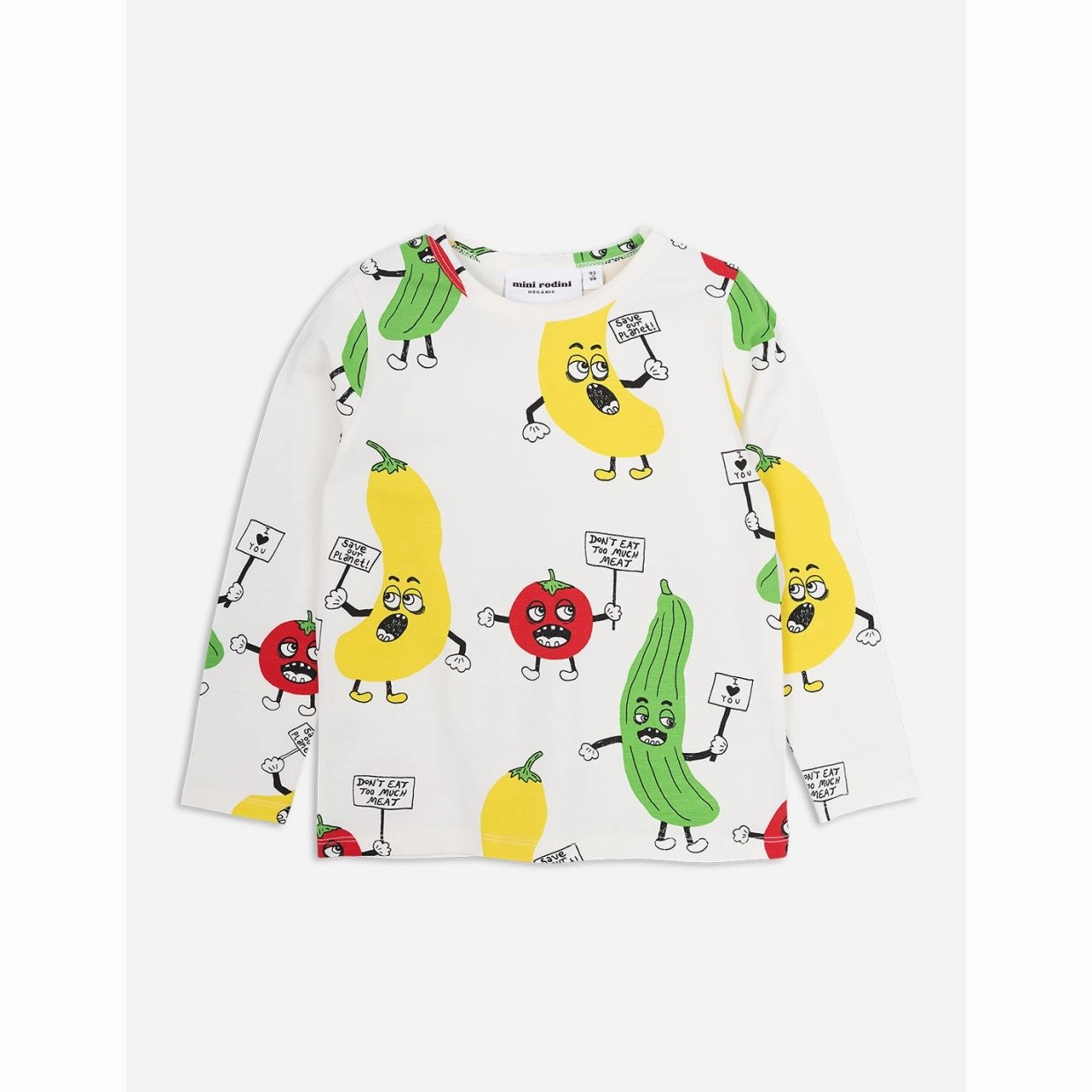 Low - heat dry Mini Rodini Kids Veggie AOP Long Sleeve Tee