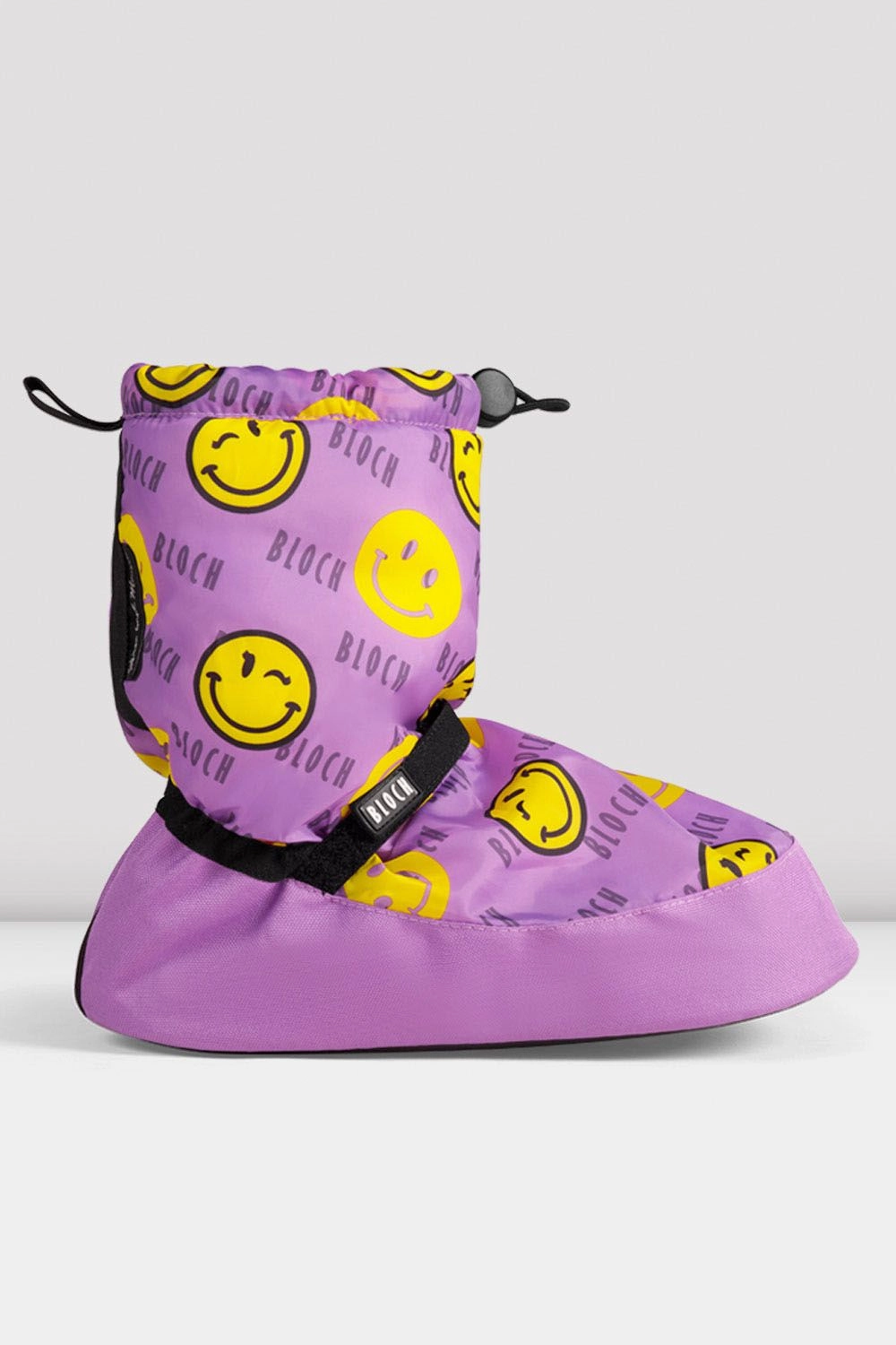 Childrens Smiley Print Warm Up Booties AntiFriction