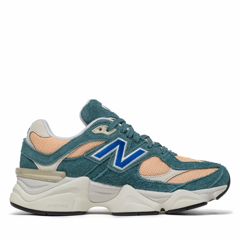 Flex Path Crocodile Embossed New Balance 9060 (GS) - New Spruce/Peach Blossom