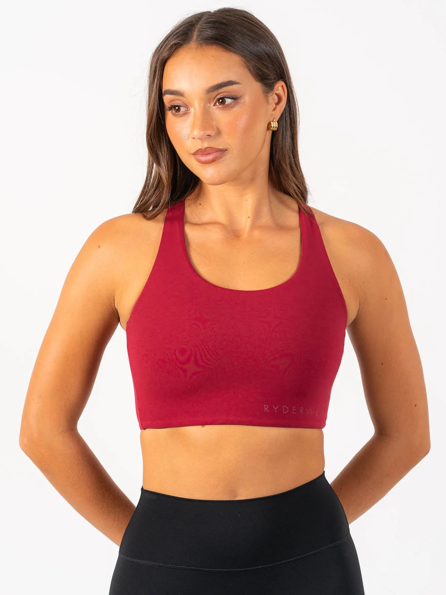 NKD Sports Bra - Berry Red Wide straps seams