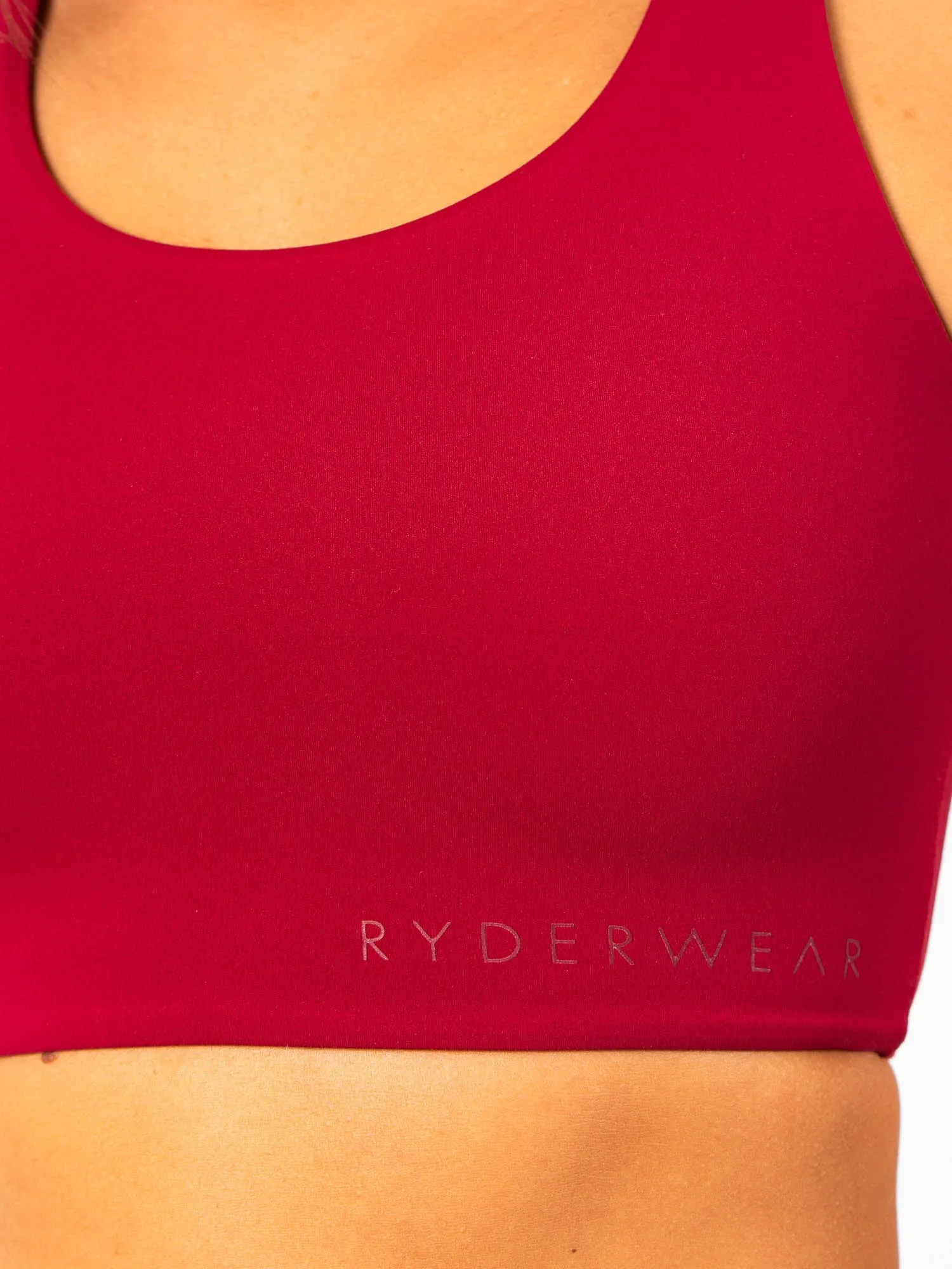 Seamless Structure NKD Sports Bra - Berry Red