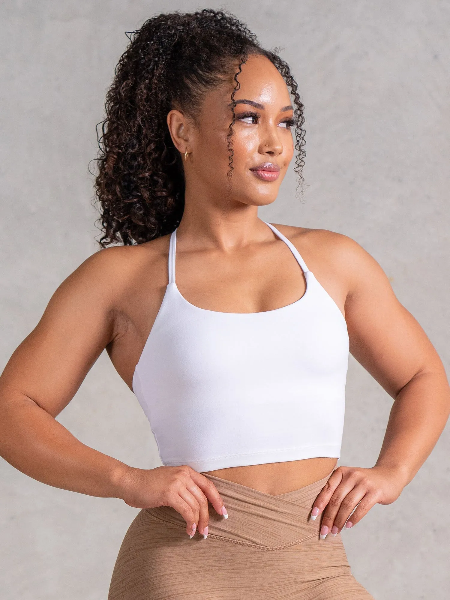 NKD Embody Tank Bra - White Quick Dry Material Luxurious Feel