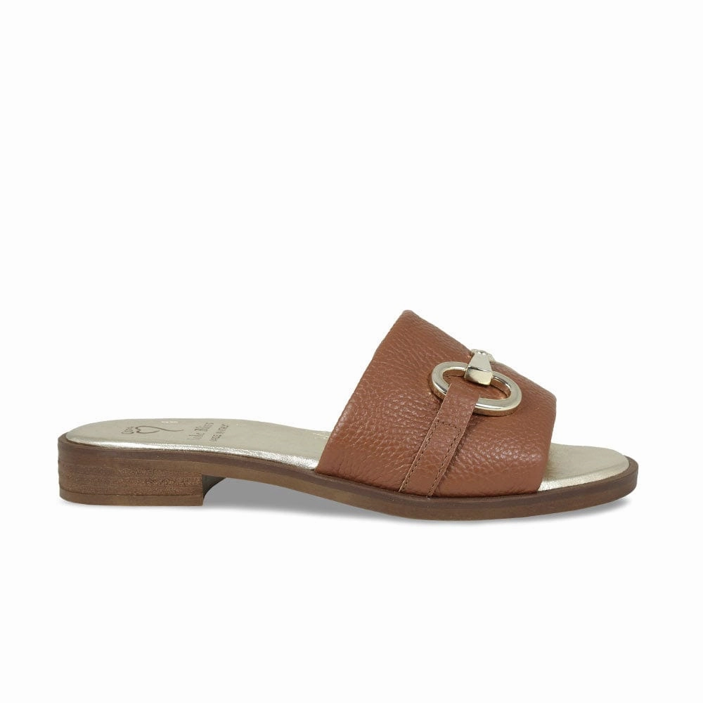 Vacation Flip-flops Leisure Vibe Bardot: Tan Leather