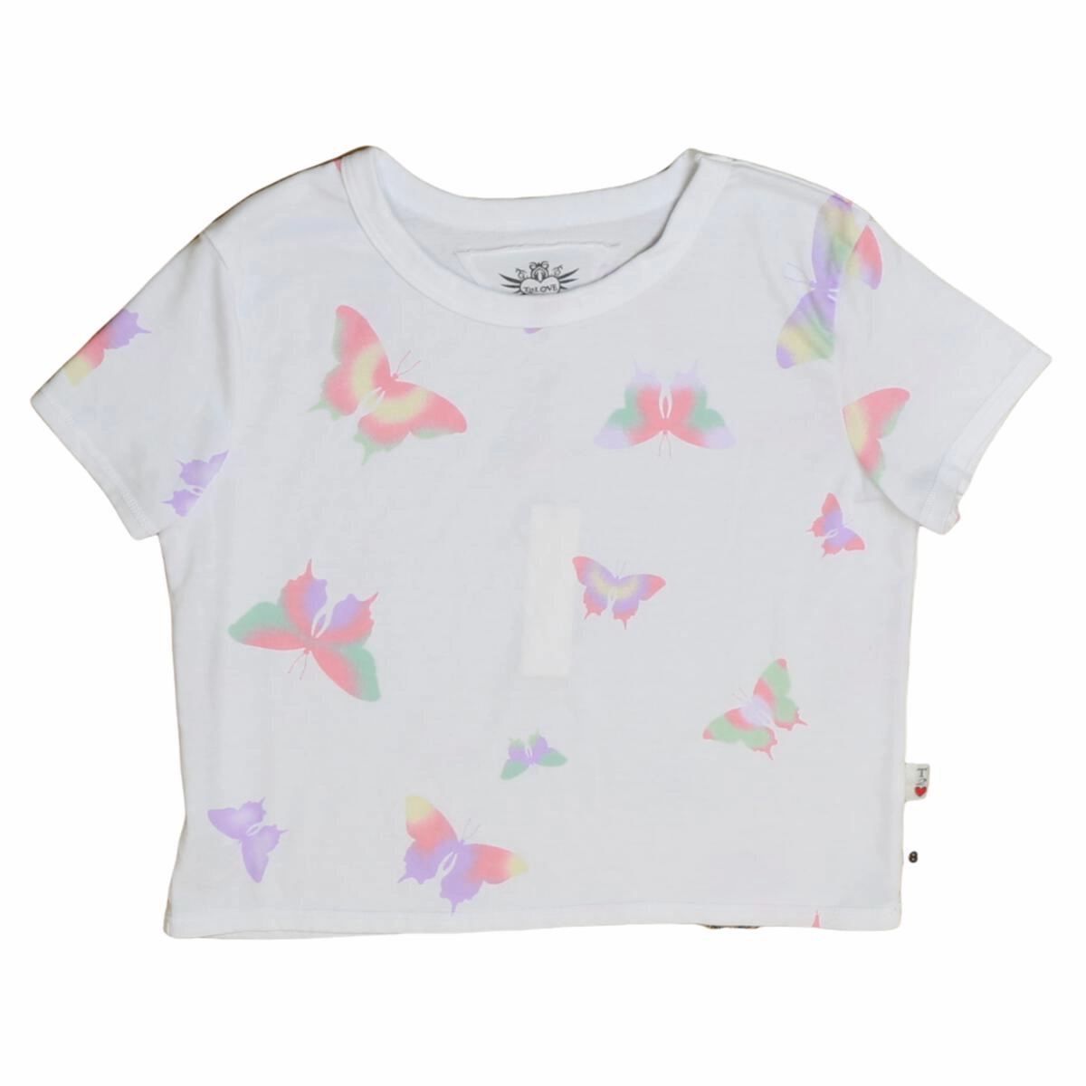 School going kids' wear Girls Boxy Tee- Butterfly