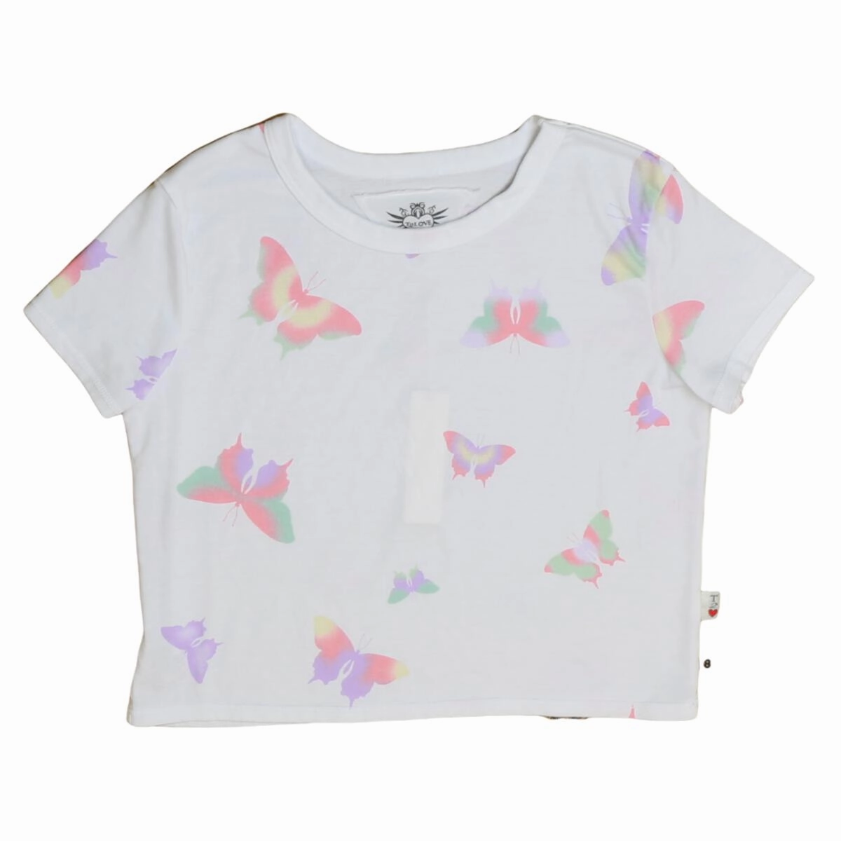 Track and field wear for kids country Girls Boxy Tee- Butterfly