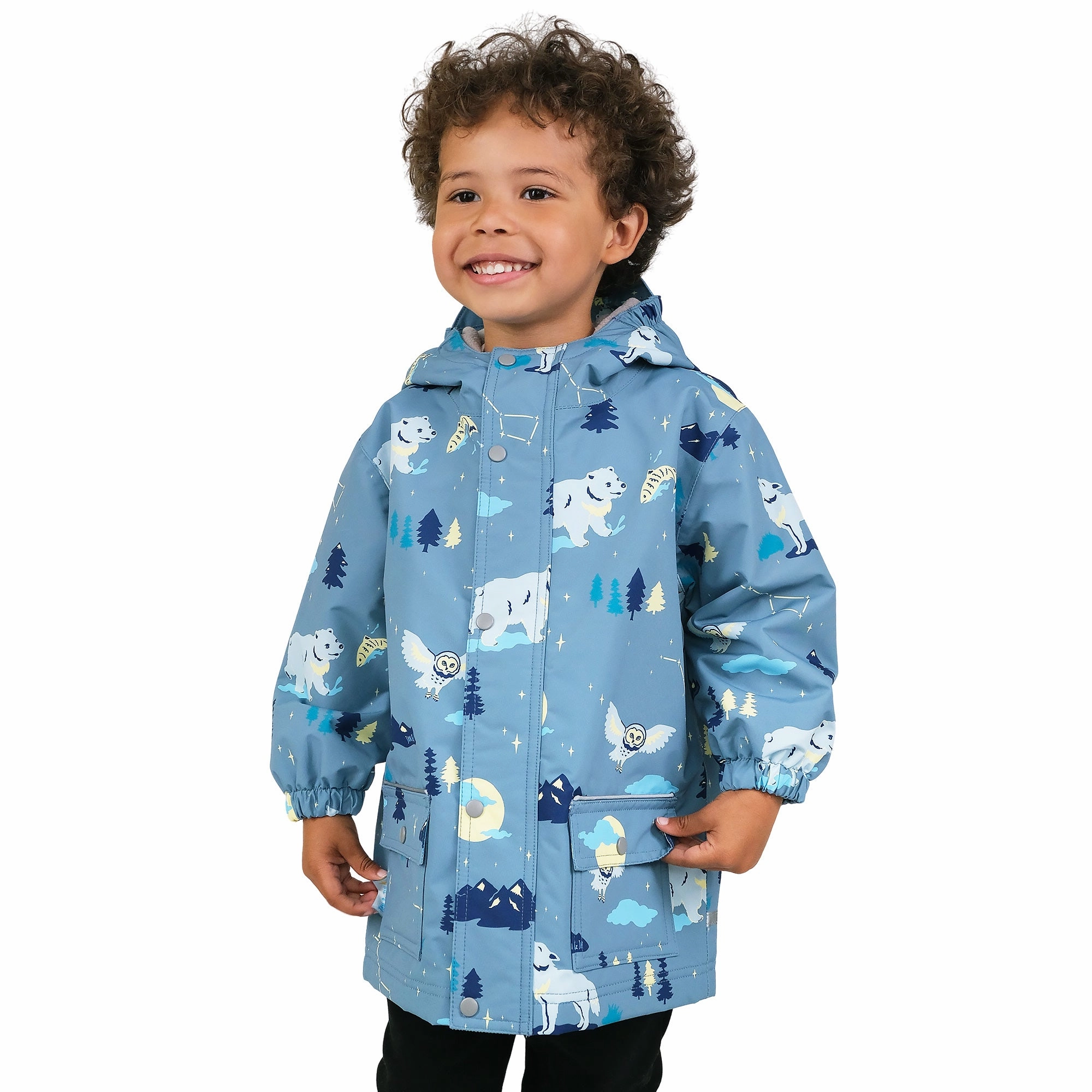New Rayon made kids' clothes >Jan & Jul Kids Cozy-Dry Waterproof Rain Jacket - Wolf and Bear
