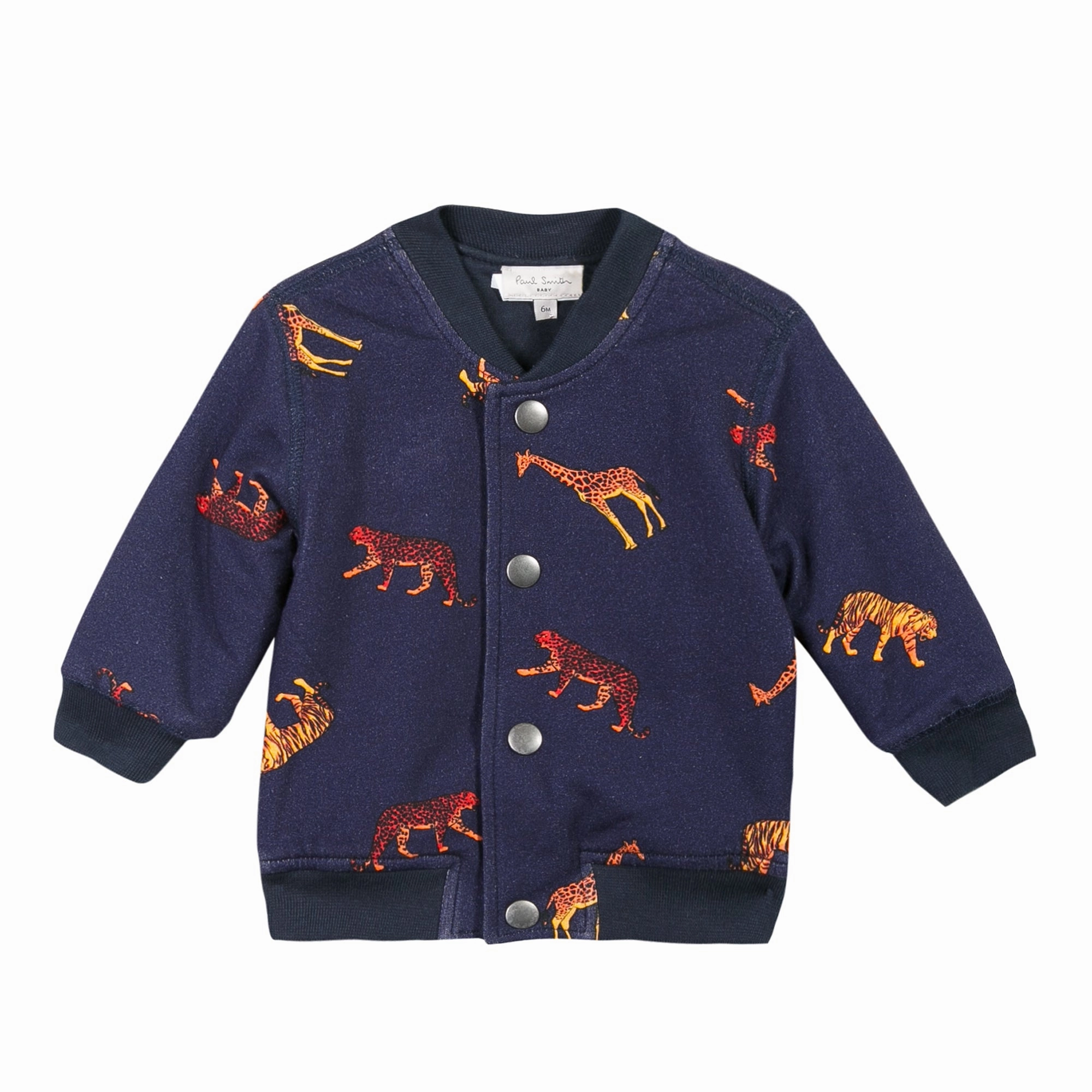 Paul Smith Junior Baby Tiger Giraffe Bright Navy Jacket Stretchable kids' wear Summer