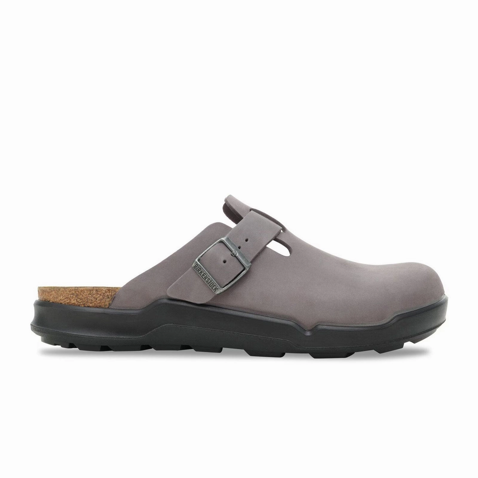 Birkenstock Boston Crosstown Clog (Men) - Iron Oiled Leather Grip Lane