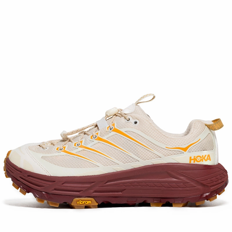 Calm Motion Hoka Mafate Three2 - Vanilla/Varsity Burgundy
