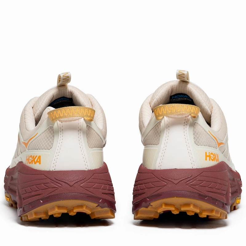 Hoka Mafate Three2 - Vanilla/Varsity Burgundy Trendy Padding