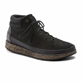 Birkenstock Honnef High Narrow Lace Up Ankle Boot (Women) - Black Oiled Leather Easy Breeze