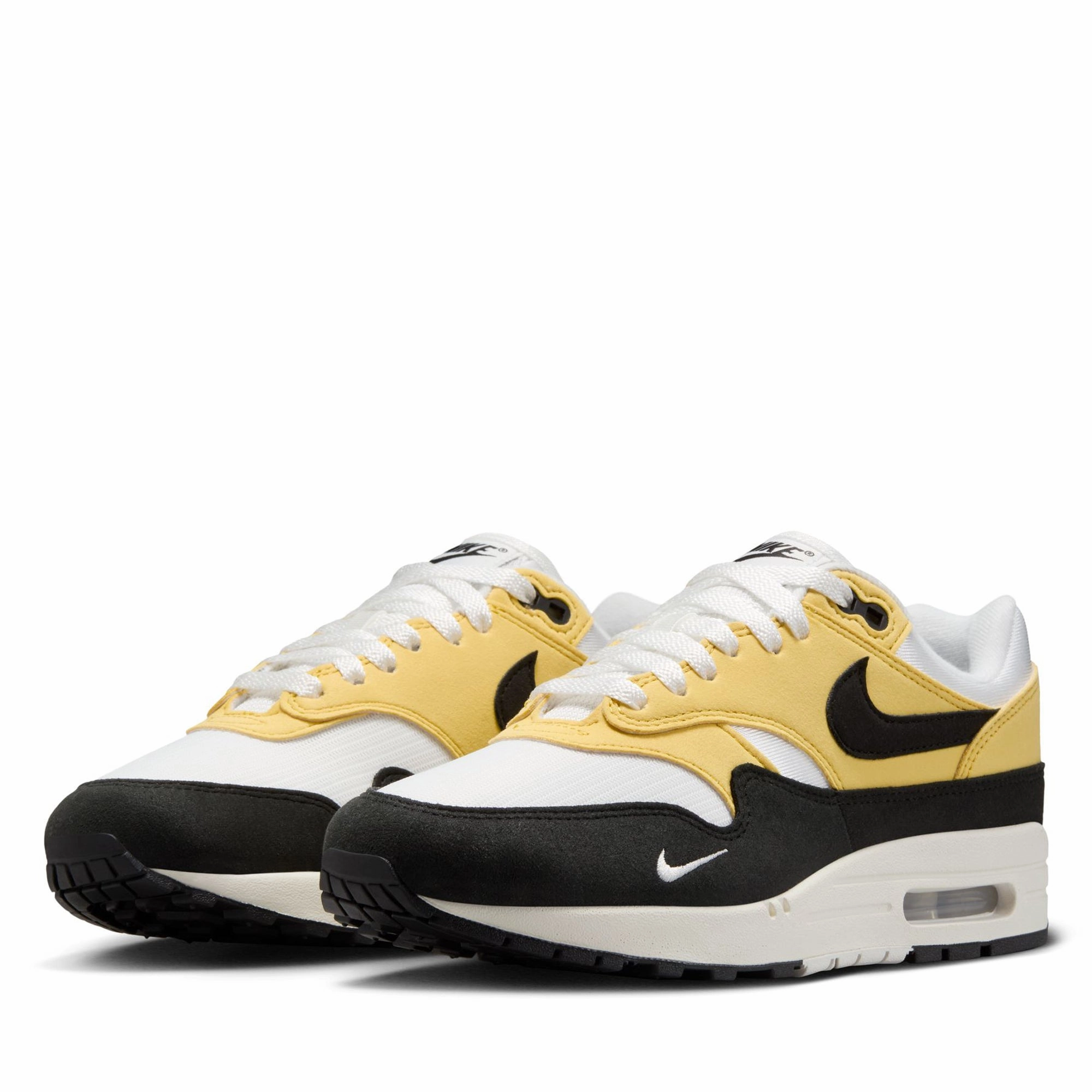 Women's Nike Air Max 1 '87 Textile - Saturn Gold/Black Clear Power Work Friendly
