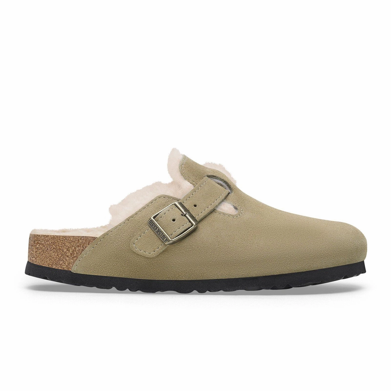 Practical Casual Shoes Birkenstock Boston Narrow Clog (Women) - Taupe Suede/Sandcastle Shearling