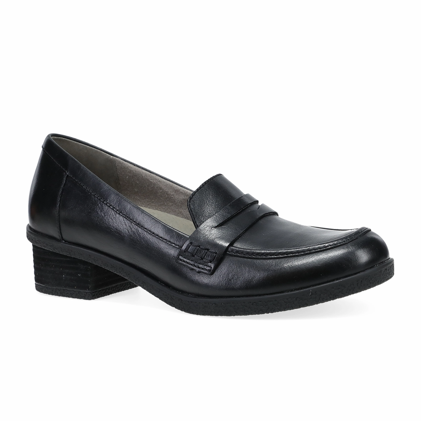 Dansko Danica Loafer (Women) - Black Waterproof Burnished Casual Walk All-day Comfort Shoes
