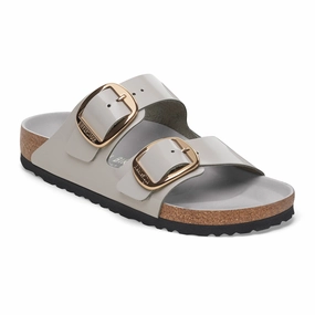 Easy Walk Sandals Birkenstock Arizona Big Buckle Narrow Slide Sandal (Women) - High Shine Stone Coin Leather
