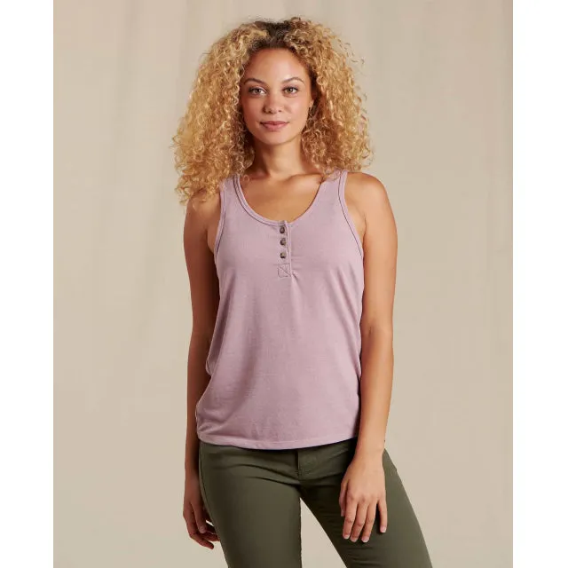 Compression Fit Technology Contoured Side Panels Women's Piru Henley Tank