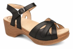 Dansko Season Black Synthetic Overlay Details Short Distance