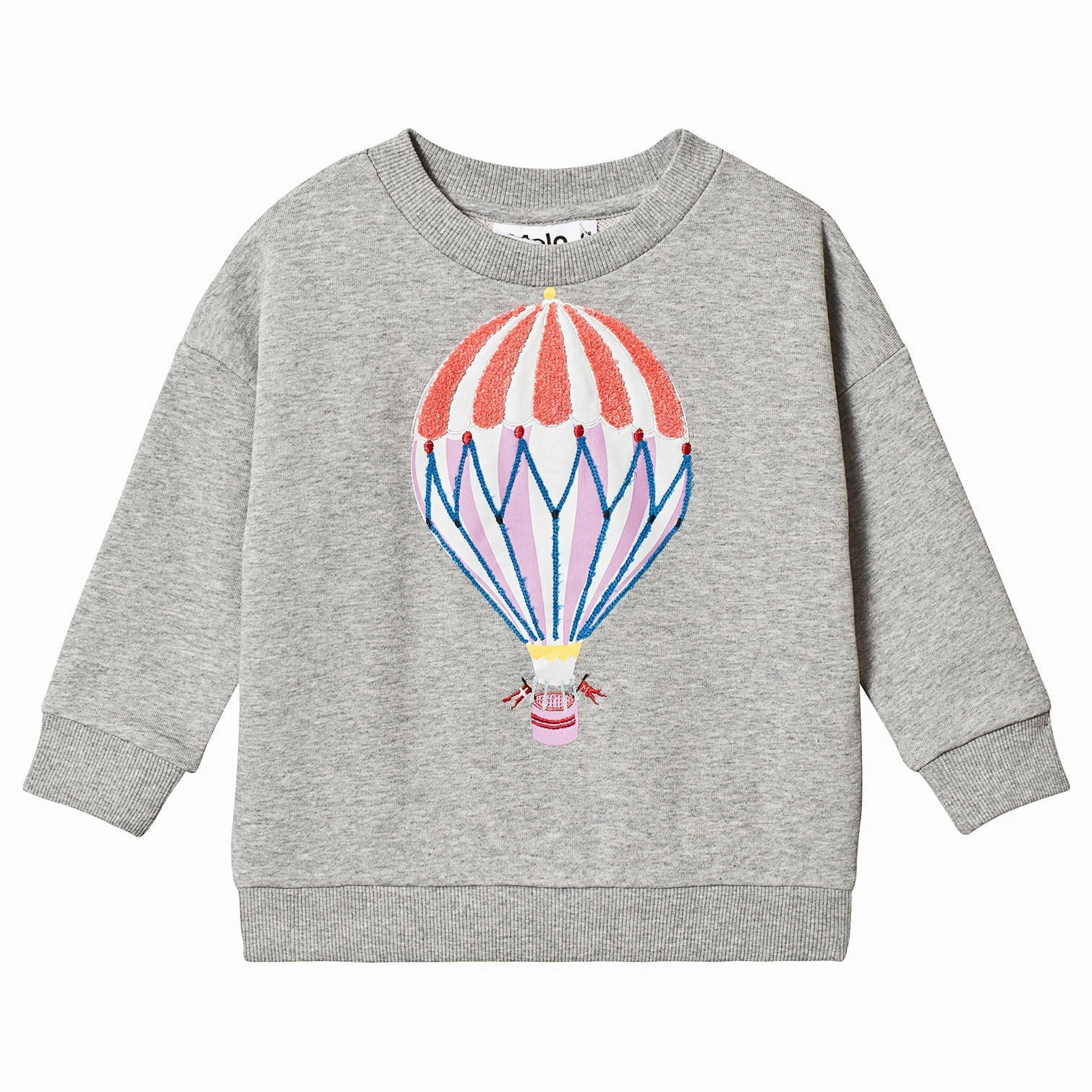 Molo Kids Maxi Sweatshirt - Grey Melange Train journey clothes for children