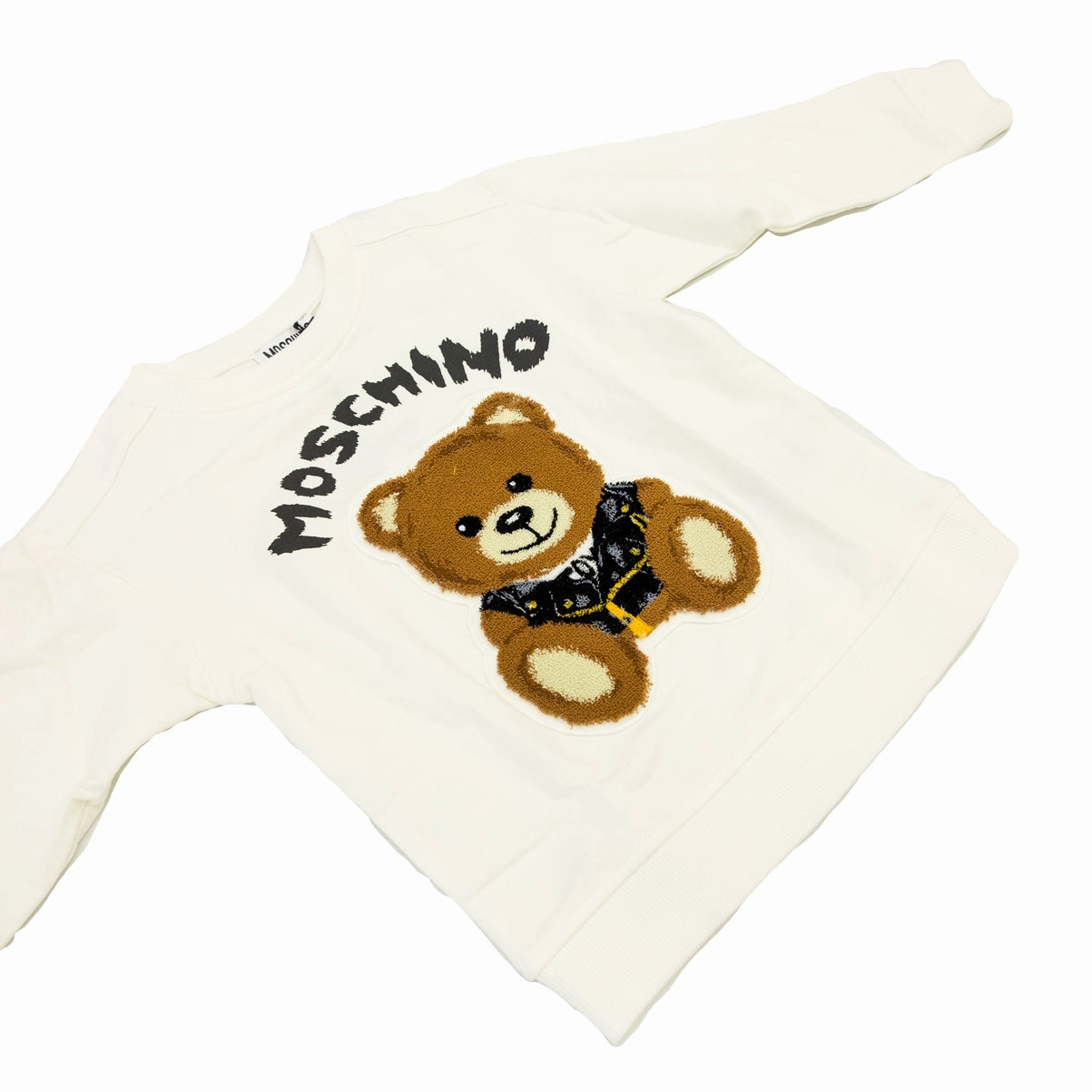 Sparkly kids' wear Moschino Kids Teddy Bear Cotton Sweatshirt - White