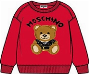 Moschino Kids Teddy Bear Graphic Logo Sweathirt - Poppy Red Preschoolers' clothes Fashionable