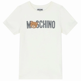 Affordable Chiffon Moschino Kids Teddy Logo T-Shirt - White