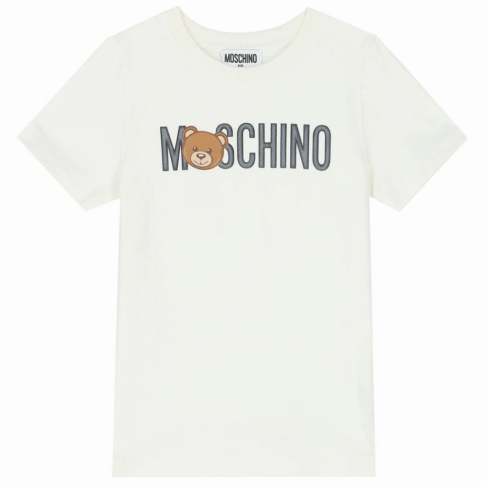Ballerina outfits for children Moschino Kids Teddy Logo T-Shirt - White