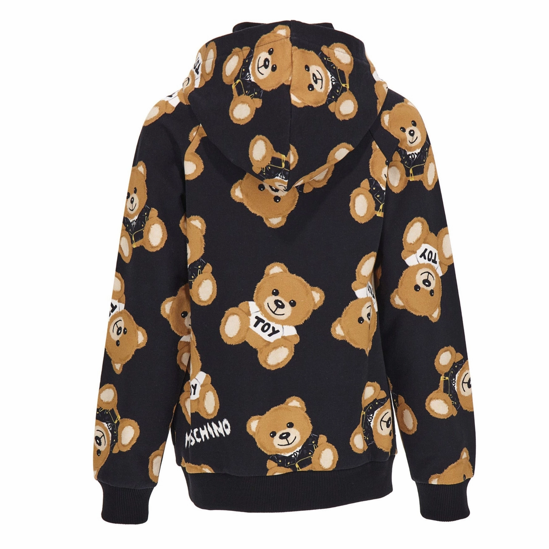 Moschino Kids Unisex Black Teddy Bear Hoody Latest