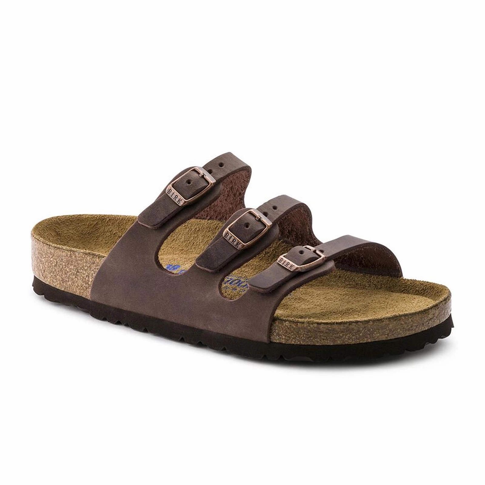 Birkenstock Florida Soft Footbed Slide Sandal (Women) - Habana Oiled Leather Air Walk High density foam