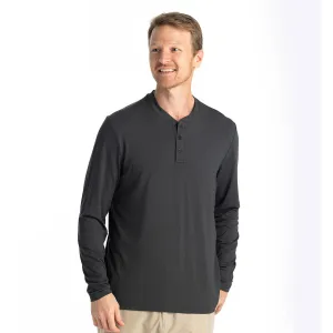 Trendy Fashion Workwear Approved Men's Bamboo Flex Long Sleeve Henley