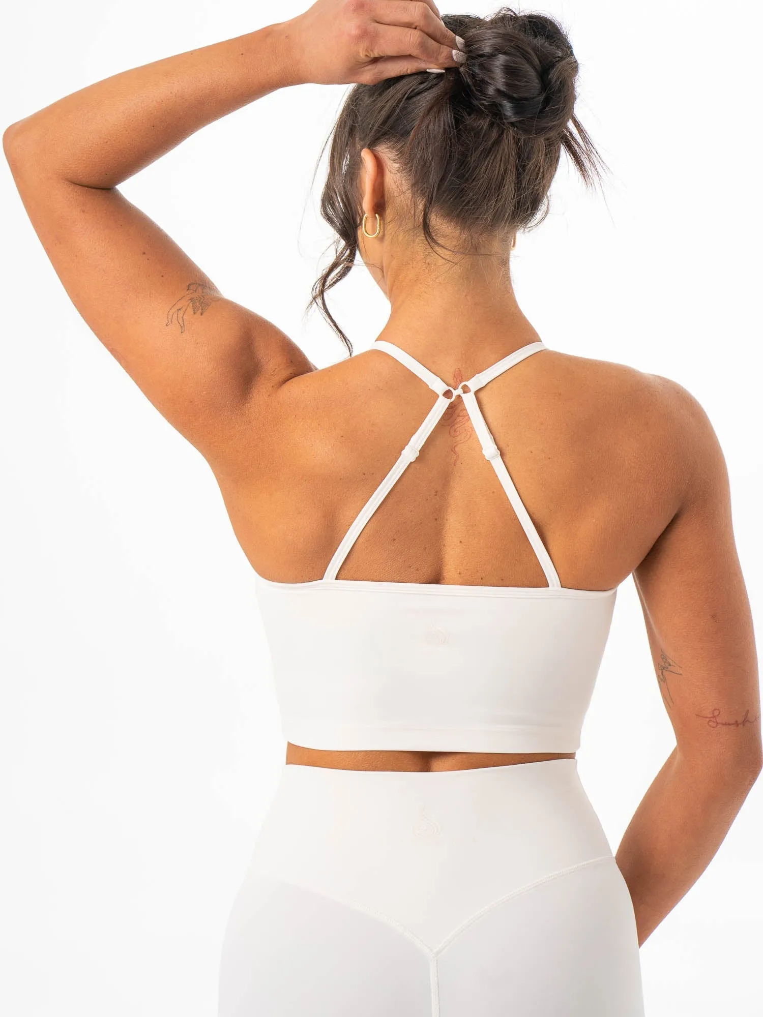 NKD Contrast Shelf Bra Tank - Vanilla Colorfast Dye Method HeatSealed Seams