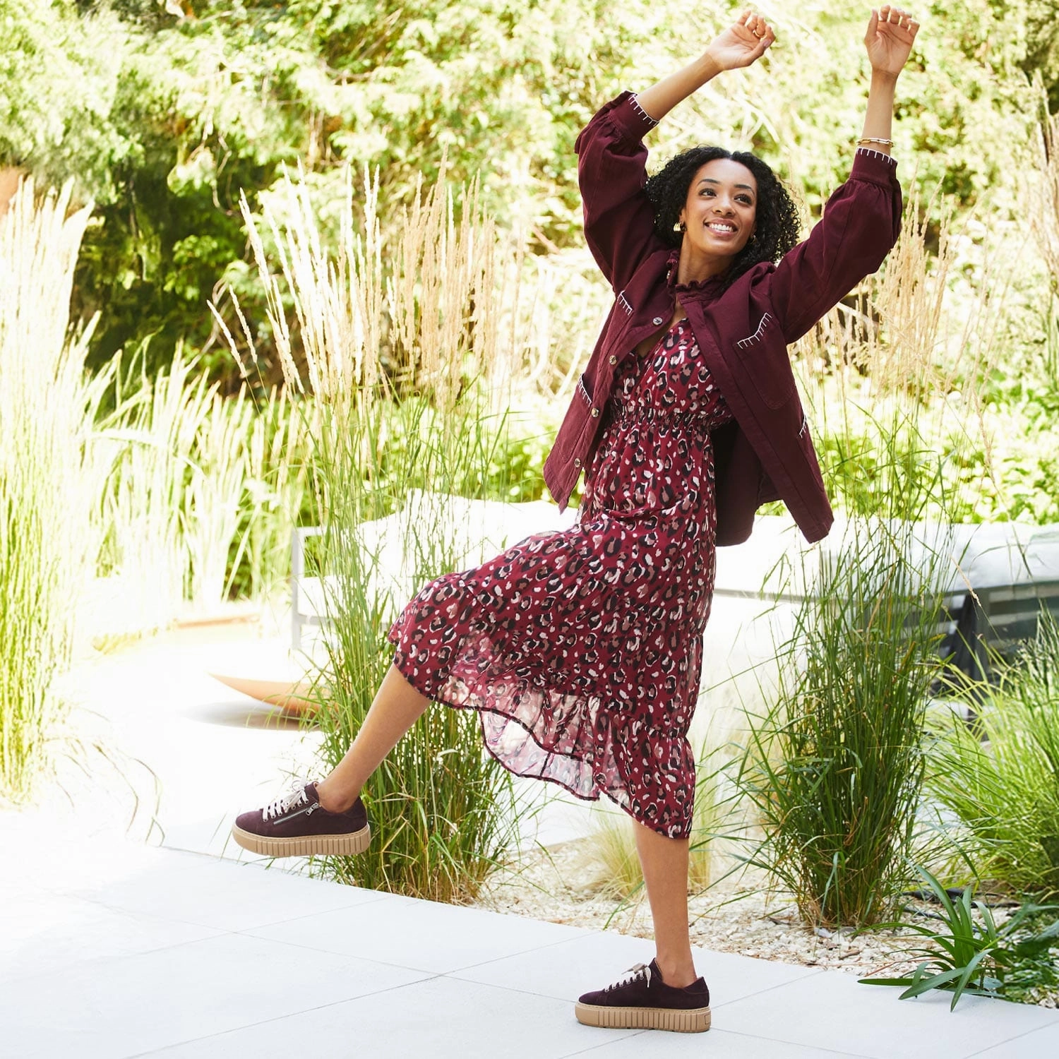 Lace Lock Technology breathable insole Track: Plum Suede