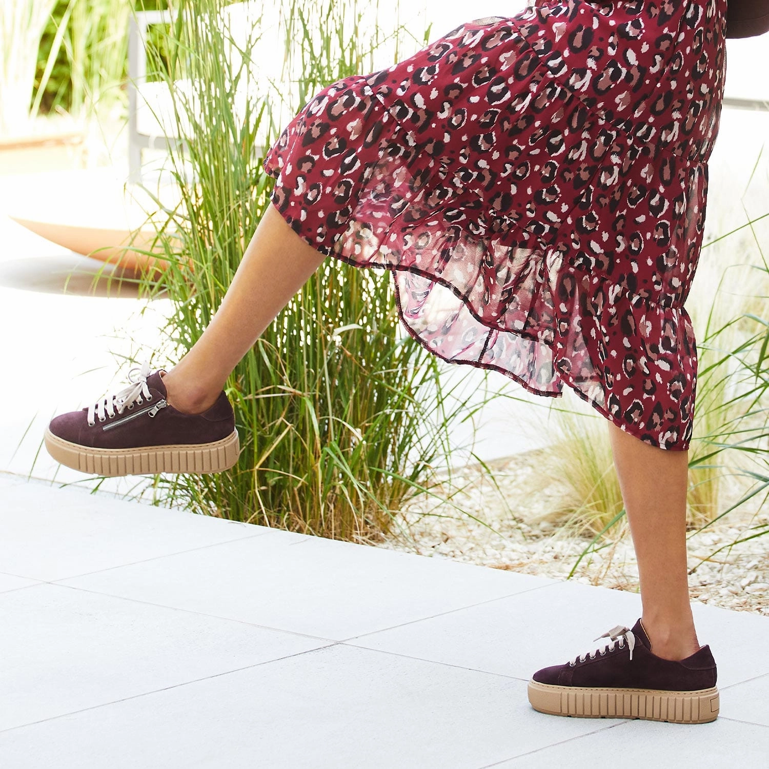 Sleek Silhouette Track: Plum Suede