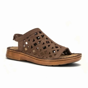 Premium Material Simple Step-On Naot Amadora Sling Sandal (Women) - Coffee Bean Nubuck