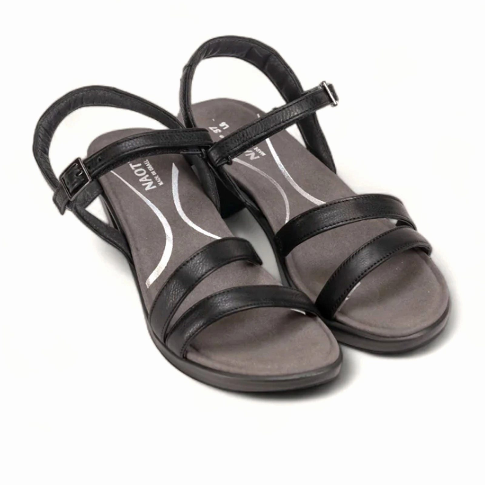 Fashionable Slides Naot Bounty Supreme Heeled Sandal (Women) - Soft Black Leather