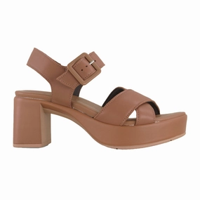 Precision engineering Naot Elite Heeled Sandal (Women) - Caramel Leather