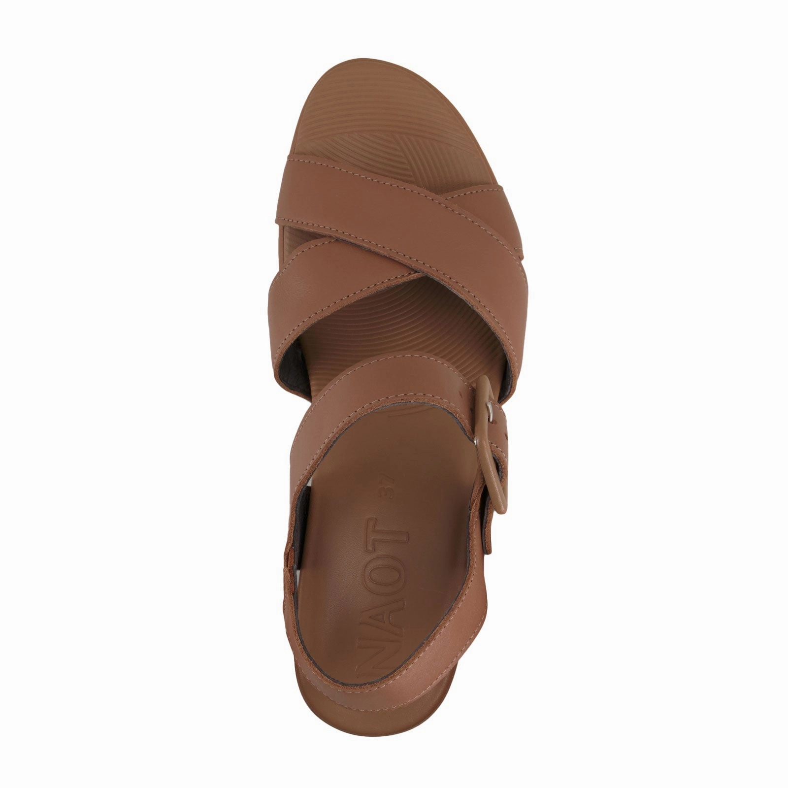 Minimal Fit Naot Elite Heeled Sandal (Women) - Caramel Leather