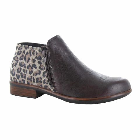 Premium Comfort Fit slow walk Naot Helm Ankle Boot (Women) - Cheetah Suede/Soft Brown