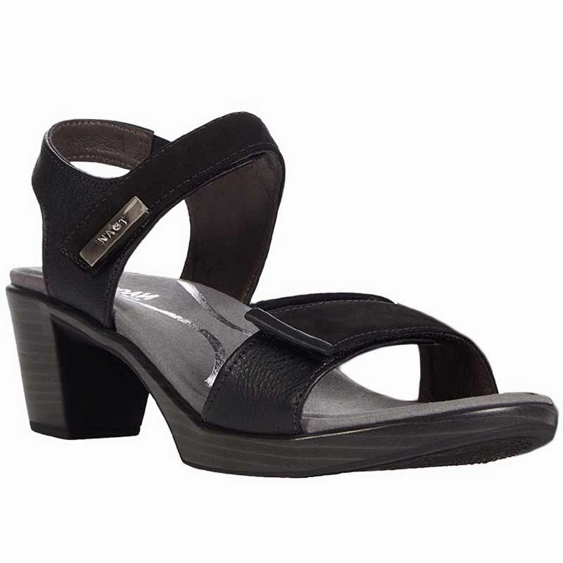 Naot Intact Black Leather Snug Heel Counter Mountain running asset