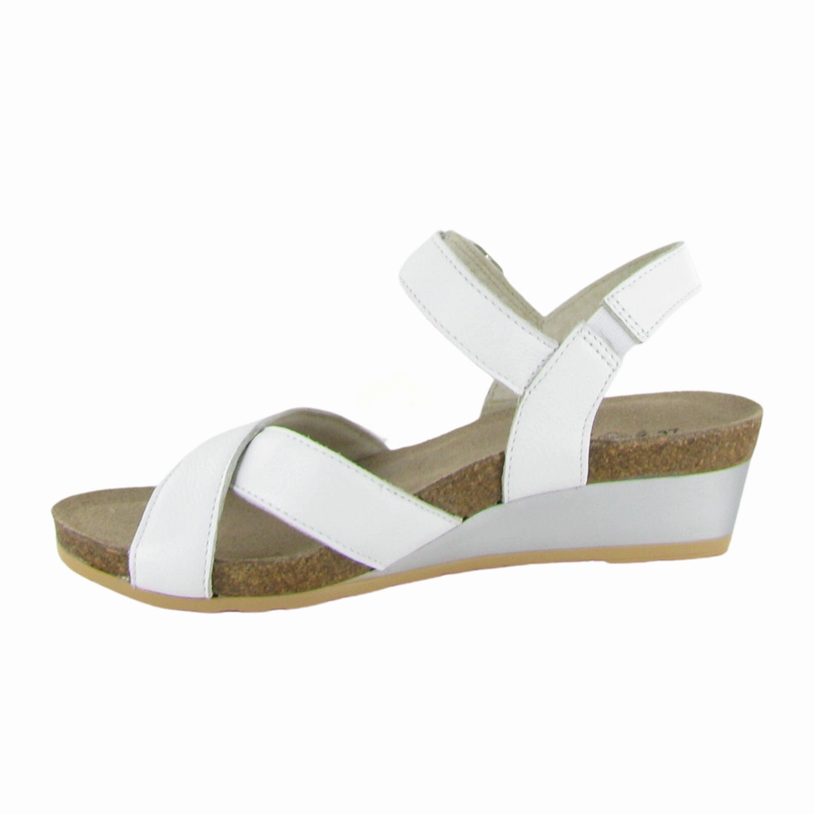 Wedge Sole Beach Style Naot Throne Wedge Sandal (Women) - Soft White Leather