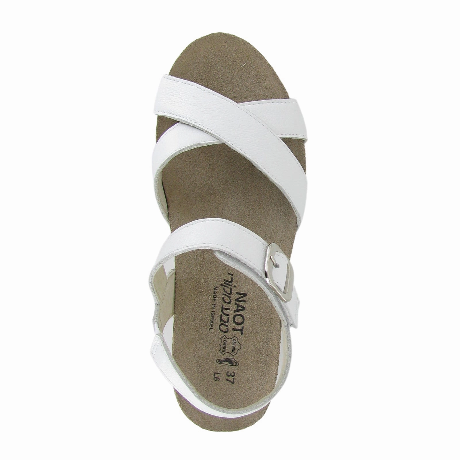 Comfortable Slip Sandals Wear resistant Naot Throne Wedge Sandal (Women) - Soft White Leather