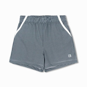 Sparkly kids' wear Nathan Short, Nantucket Navy Minigingham, Pure Coconut