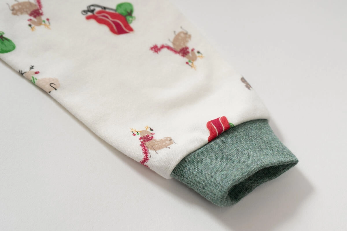 Spring kids' clothing Nest Designs Baby Organic Cotton Long Sleeve Footless Sleeper - Sleigh All Day (Holiday)