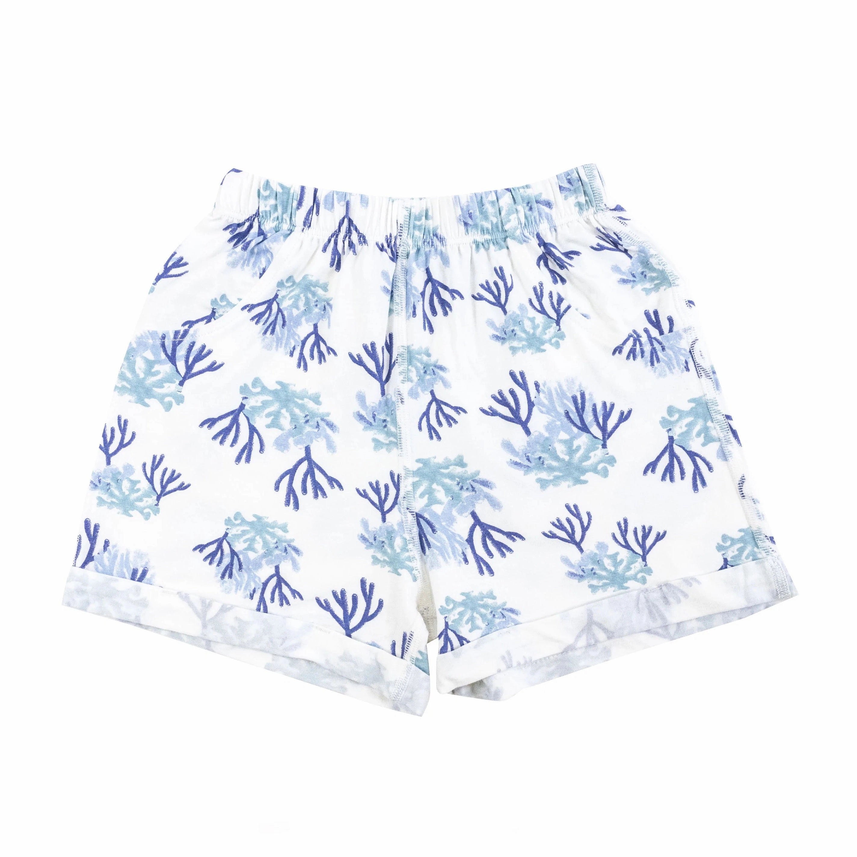 Leather Boys' fashion items Nest Designs Kids/Baby Bamboo Jersey Shorts - Blue Reef