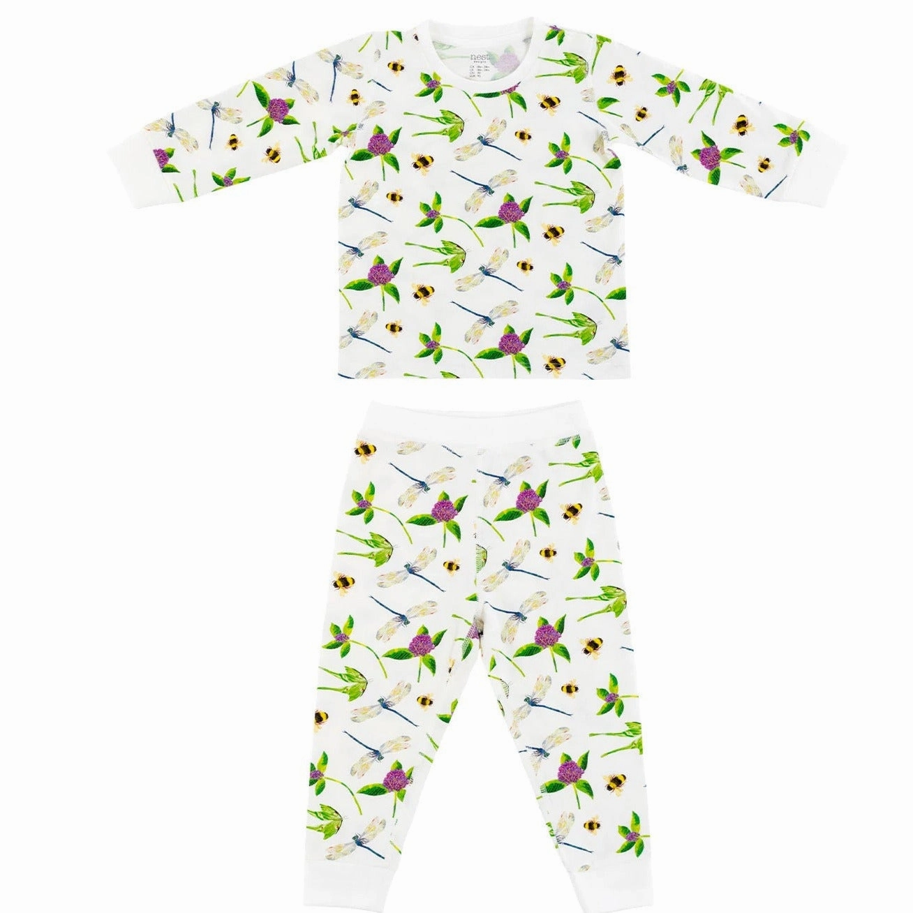 Headwear Superhero outfits for kids Nest Designs Kids/Baby Two-Piece Long Sleeve PJ Set (Bamboo Jersey) - Eric Carle Garden Flight