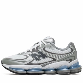 New Balance ABZORB 2000 - White/Silver Metallic Knit Upper