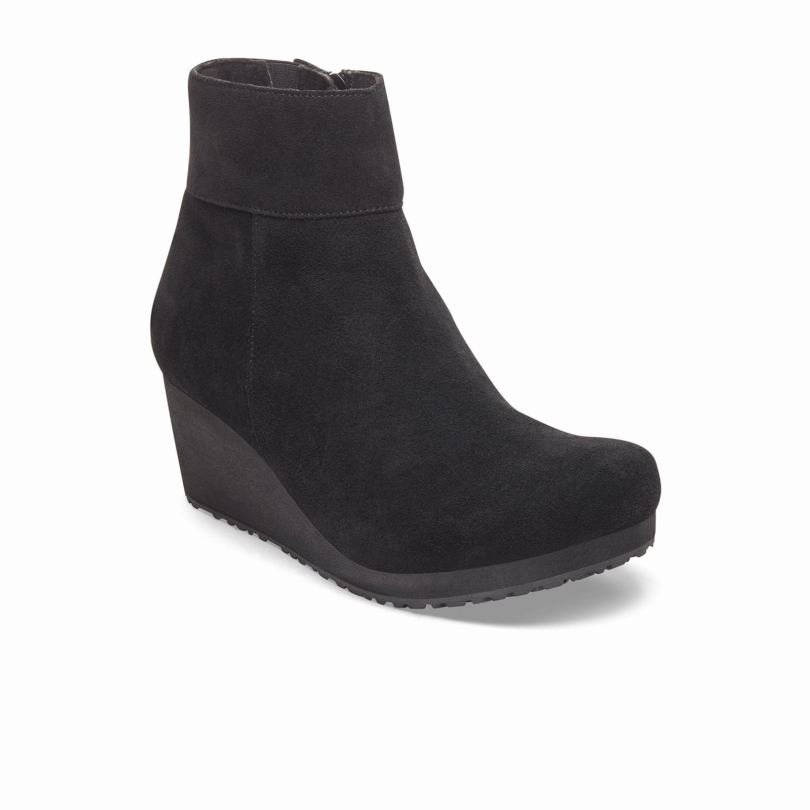 Grip Step Birkenstock Ebba Narrow Wedge Boot (Women) - Black Suede