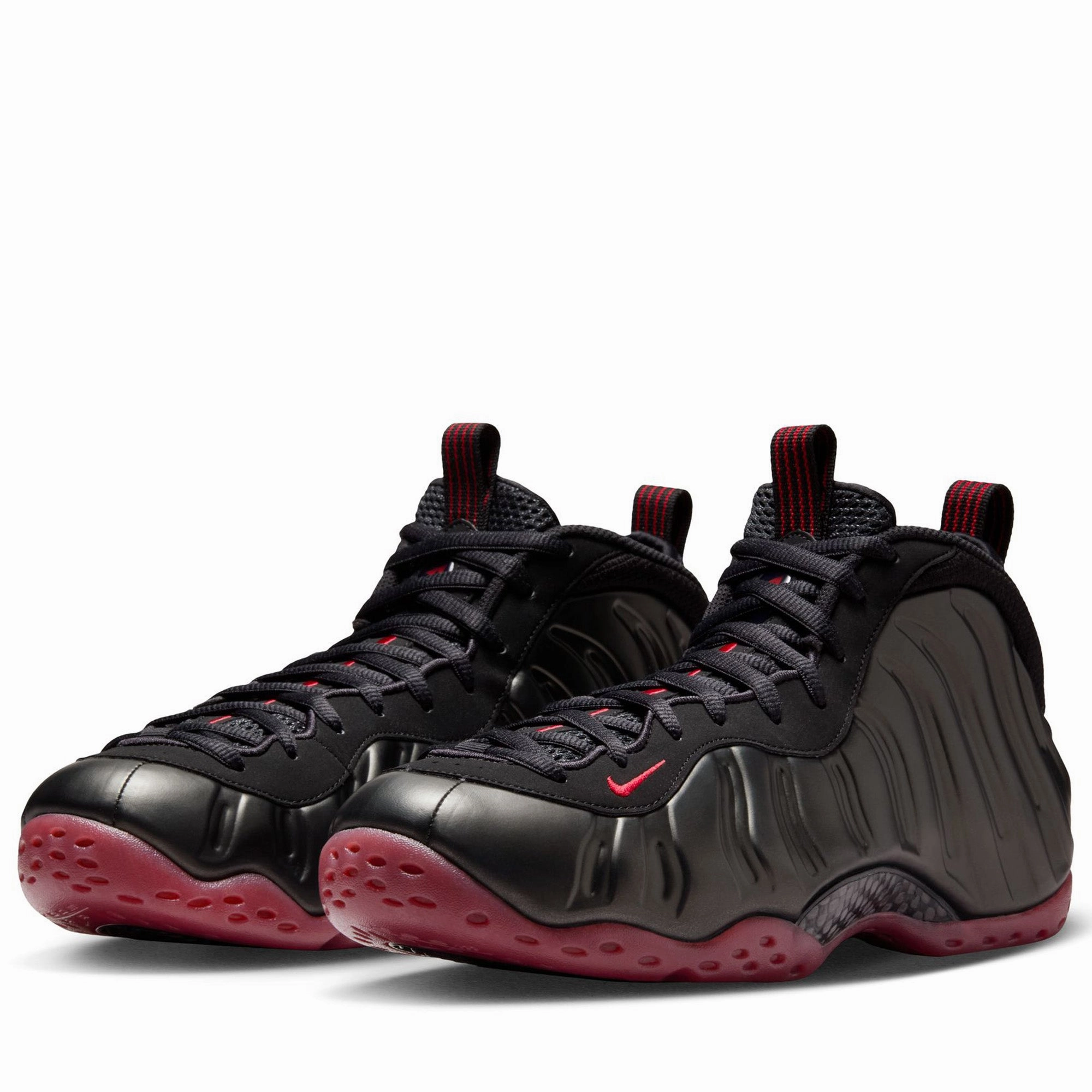 Nike Air Foamposite One 'Cough Drop' - Black/Varsity Red Clean Motion