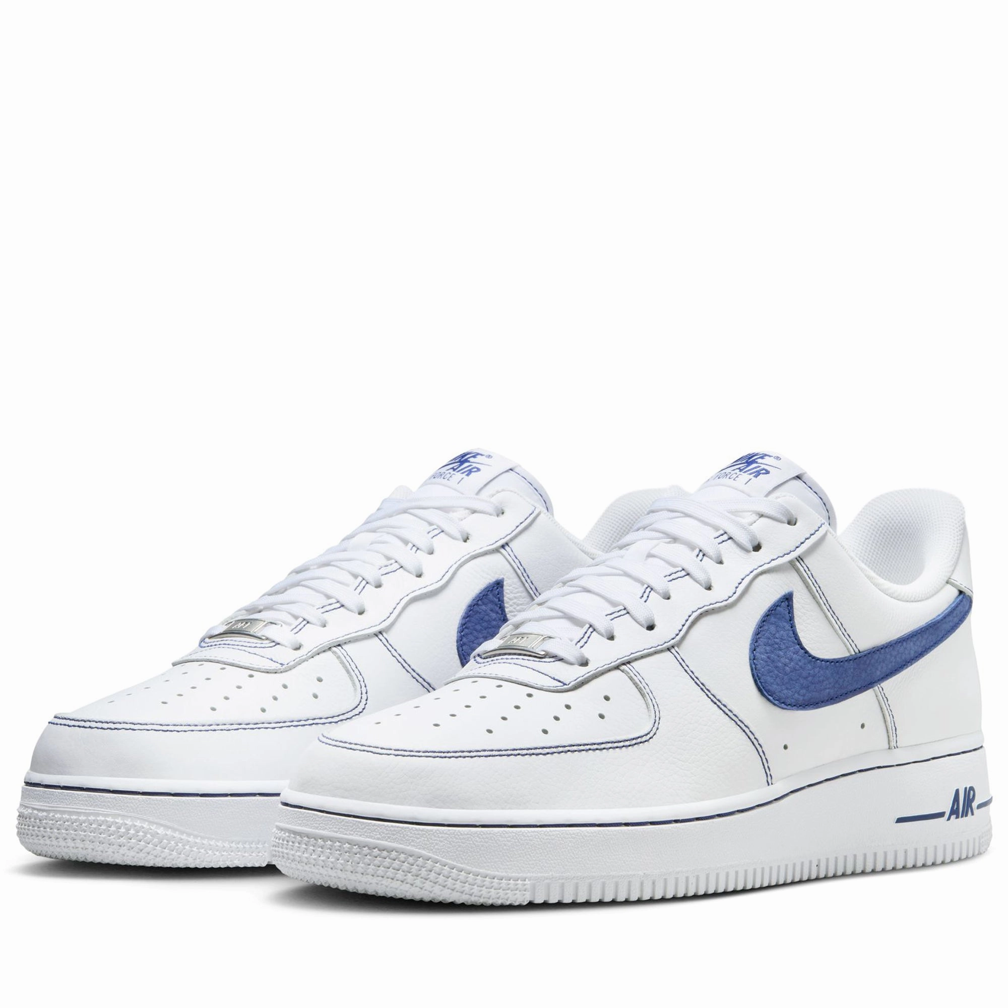 Versatile Look Retro Touch Nike Air Force 1 '07 LV8 - White/Deep Royal Blue